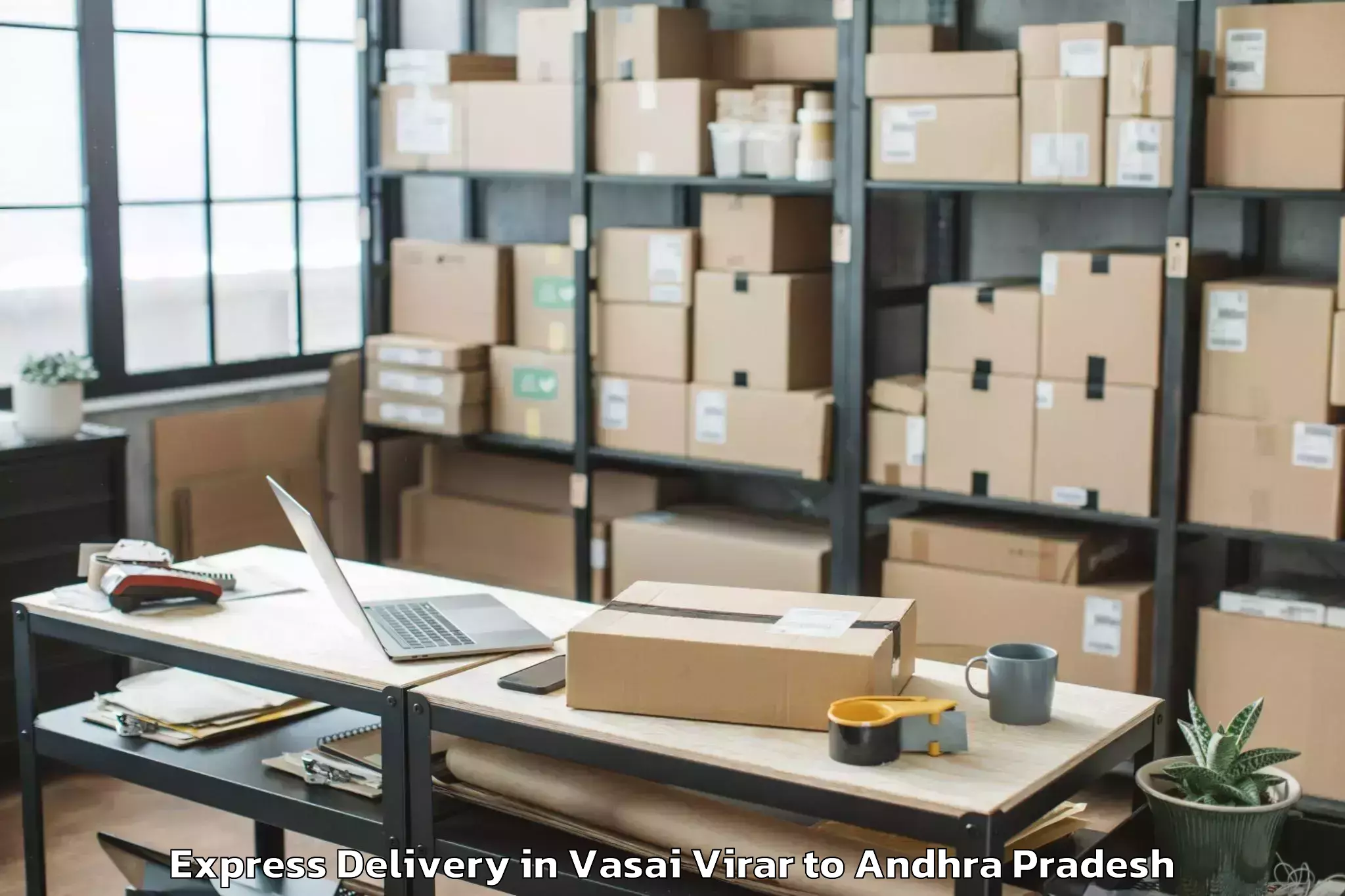 Book Vasai Virar to Abhilashi University Guntur Express Delivery Online